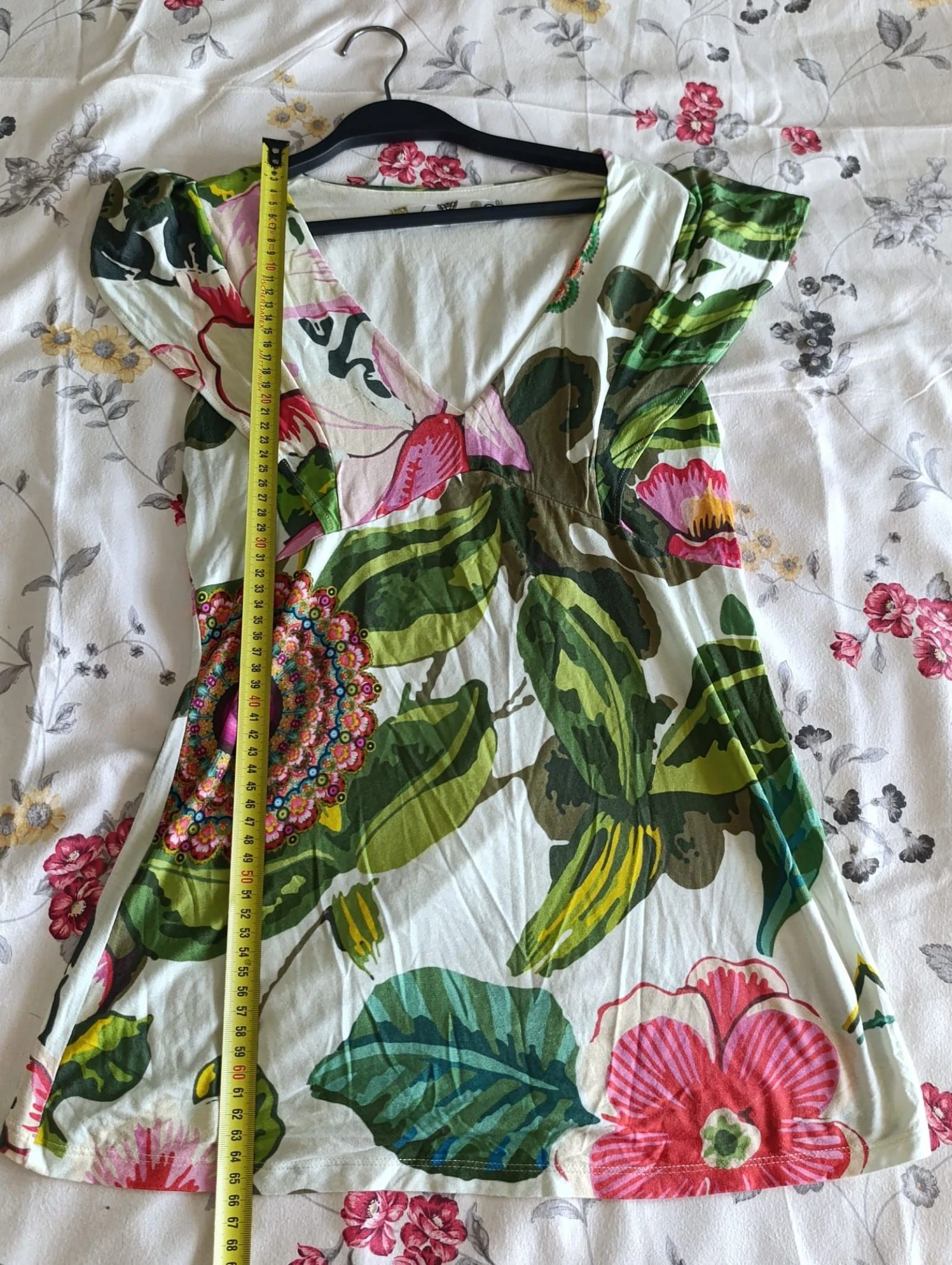Top Desigual floral de viscose tamanho G – photo 8
